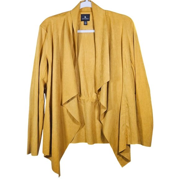 Jules & Leopold Women’s Mustard Drape Jacket XL Utility Workwear Fall Layer - Picture 2 of 12